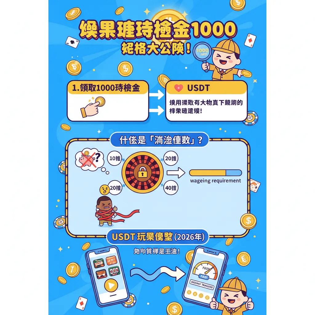 用USDT玩百家樂或老虎SLOT，娛樂城體驗金1000倍數這樣算